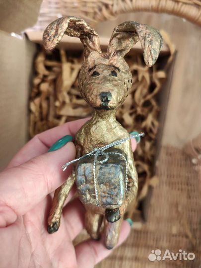 Ватная ёлочная игрушка, щенок 15 см