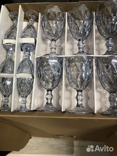 Бокалы фужеры рюмки (комплект)