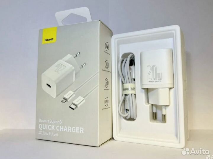 Зарядка Baseus блок + кабель 20 w