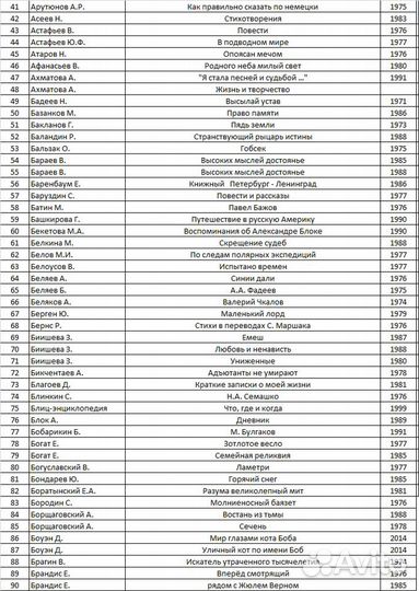 Разные книги по спискам
