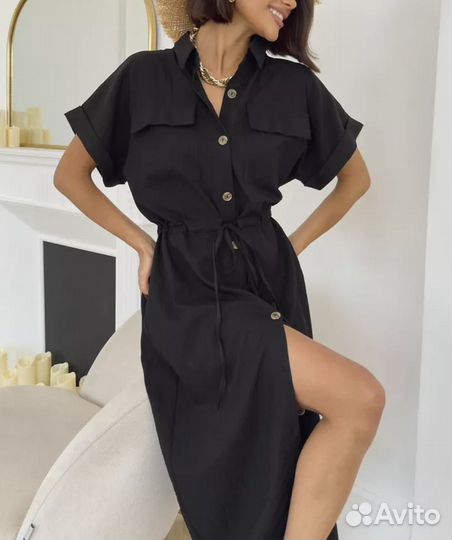 Платье рвбашка (сафари)