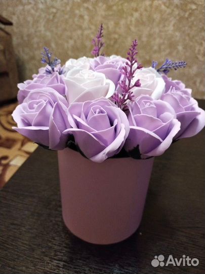 Букет из мыльных роз