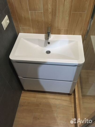 Тумба с раковиной для ванной 80 см
