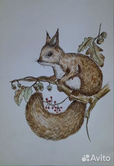 Картина акварель