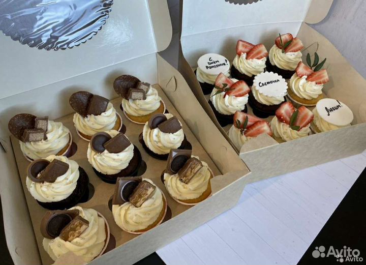 Торты (бенто), капкейки, трайфлы, орешки, трубочки