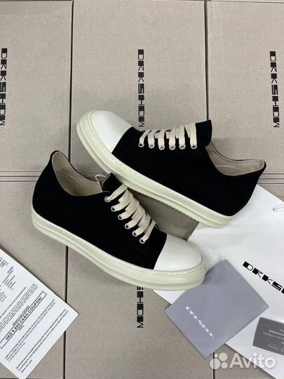 Кеды Rick Owens Low Ramones Twill