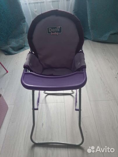 Кукла baby annabell zapf creation +качель+стульчик