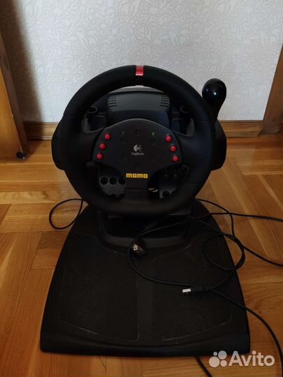 Игровой руль с педалями logitech
