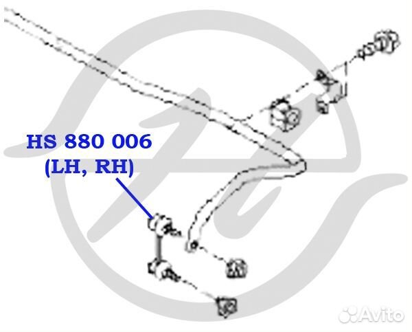 Тяга стабилизатора зад прав / лев