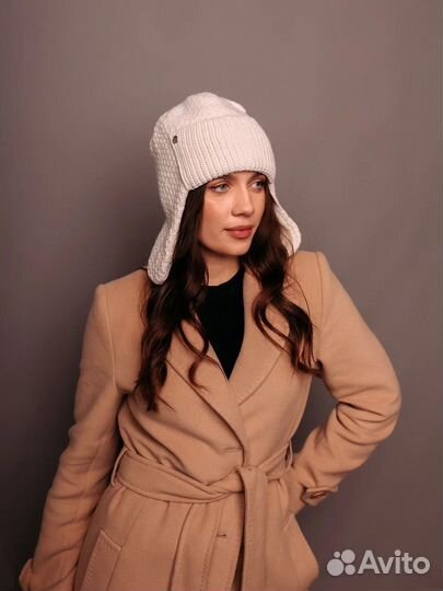 Шапка ушанка на флисе