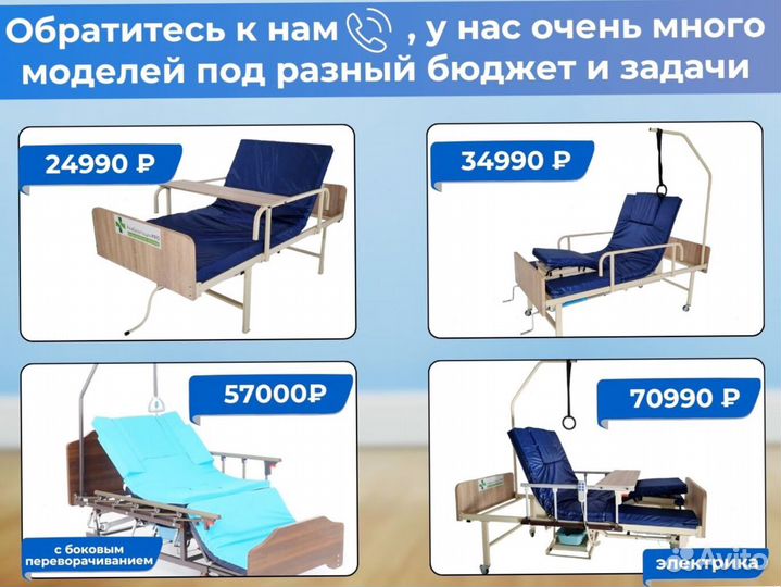 Кровать функциональная для ухода за больными