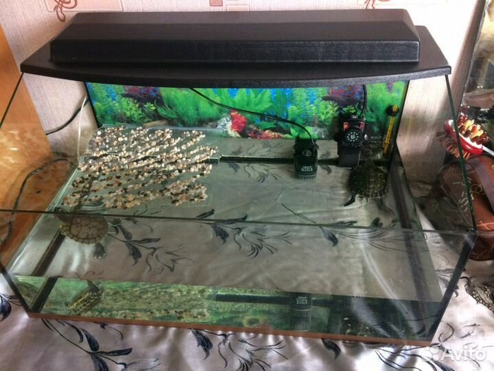 Аква Террариум для черепах с островом 47x36x32