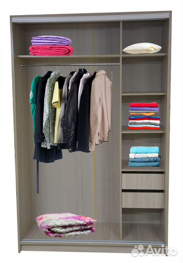 Шкаф-купе Мадрид 3 (лдсп+зеркало)