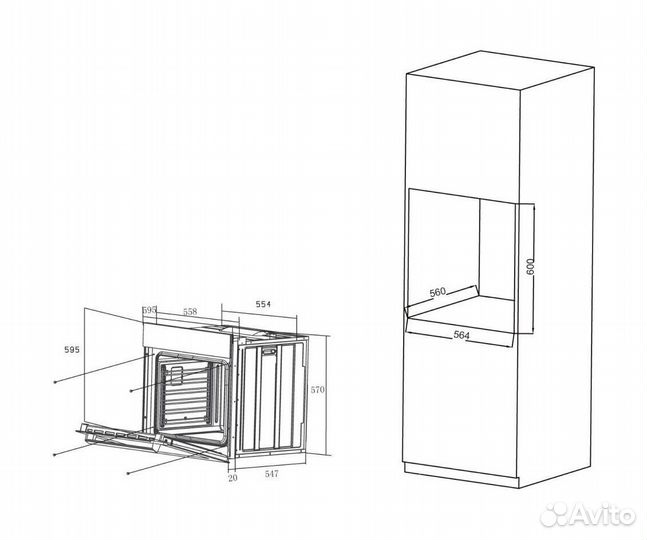 Электрический духовой шкаф новая