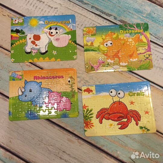 Пазлы для малышей, 4 штуки