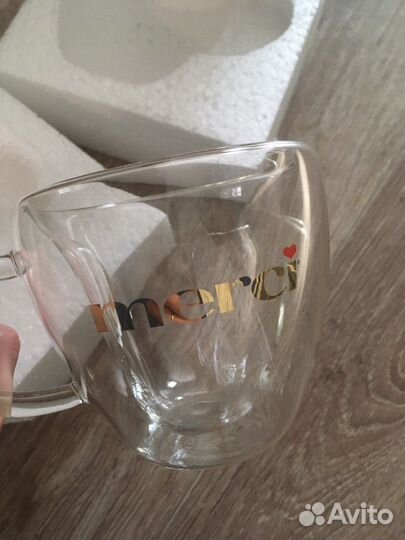 Кружка сердце двойные стенки