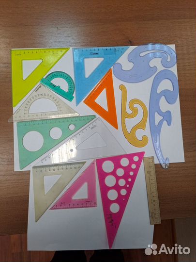 Линейки, лекала, угольники