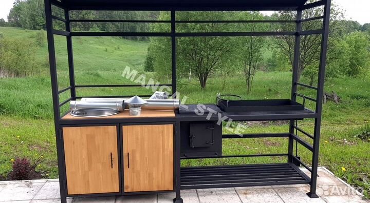 Мангал с крышей