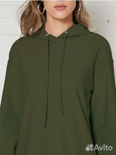 Платье худи женское длинное 46