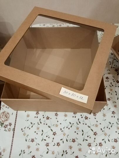 Крафт коробки с окошком