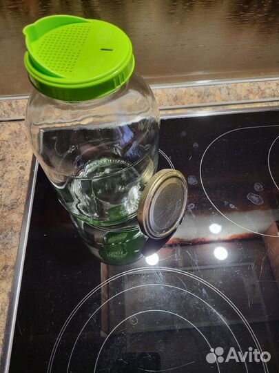 Банки стеклянные винтовые 2 л + крышки