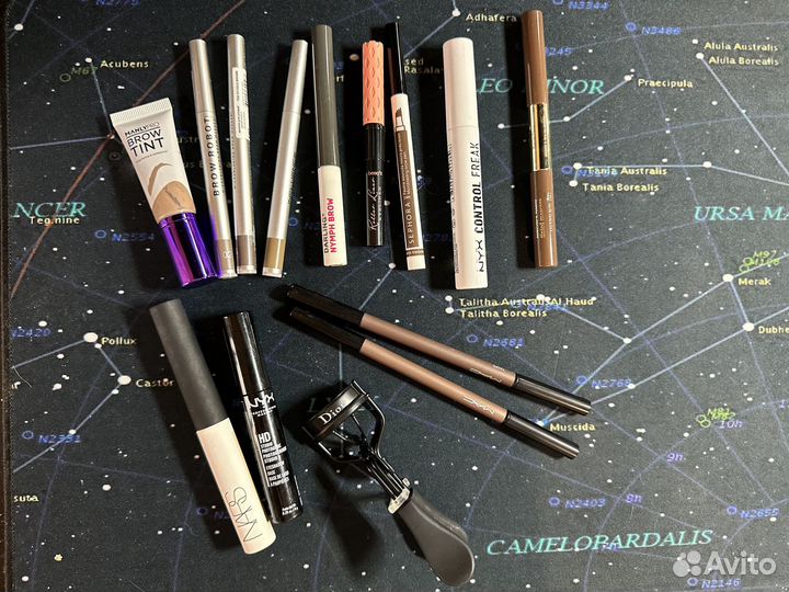 Карандаши и гели для бровей, базы под тени