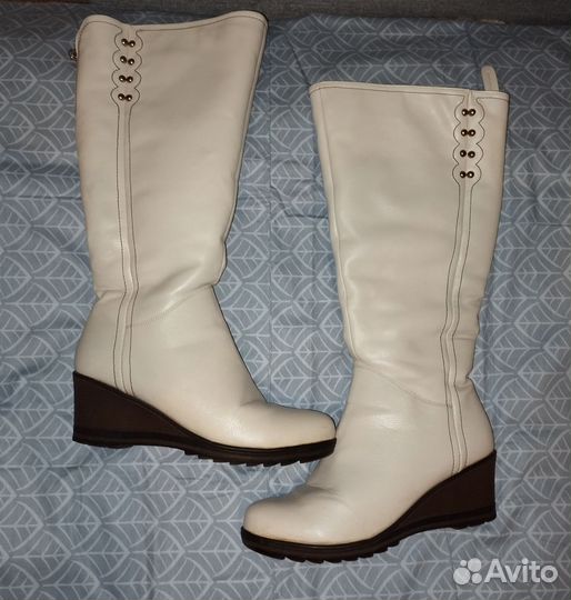 Сапоги женские зимние 39/40 белые