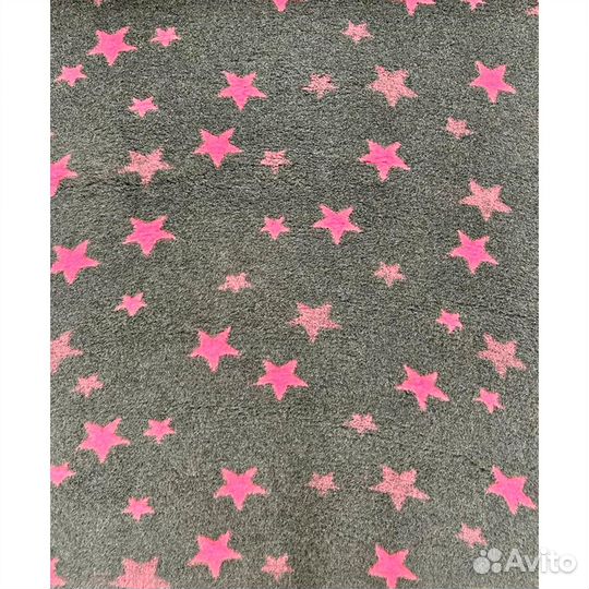 Коврик меховой ProFleece Звездочки 1х1,6м графит/в
