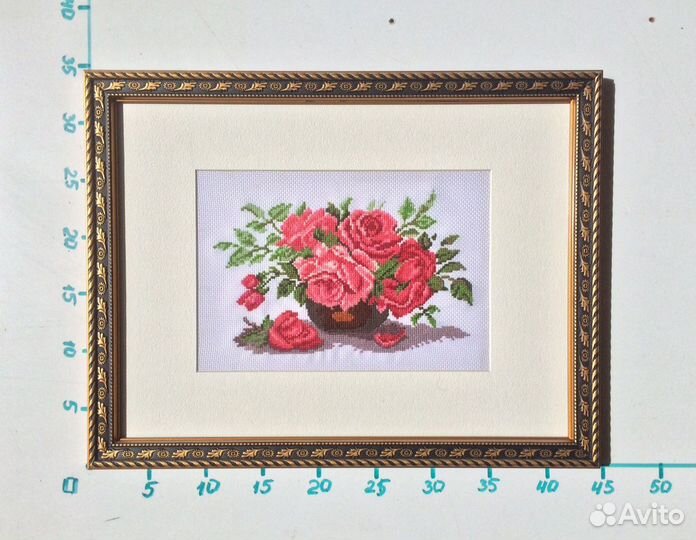 Вышитая картина Розы