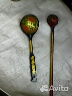 Ложки СССР расписные, лакированные