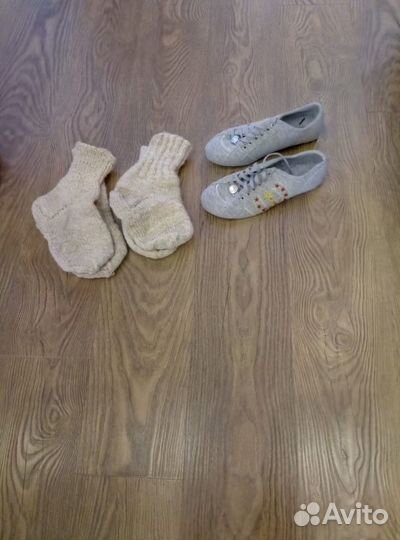 Носки ручной вязки шерстяные