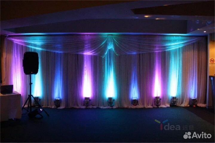 Светомузыка аренда, аплайтинг (uplighting)