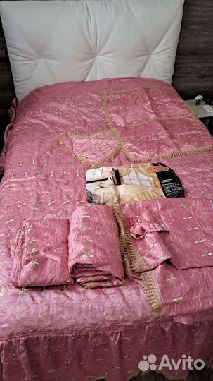 Комплект покрывало + шторы