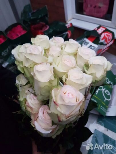 Цветы розы букет