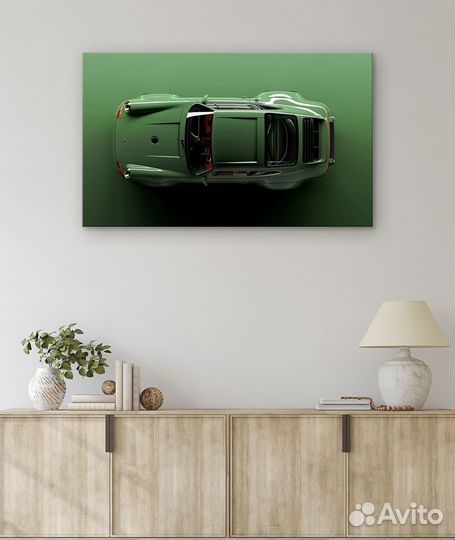 Картина современная porsche на холсте