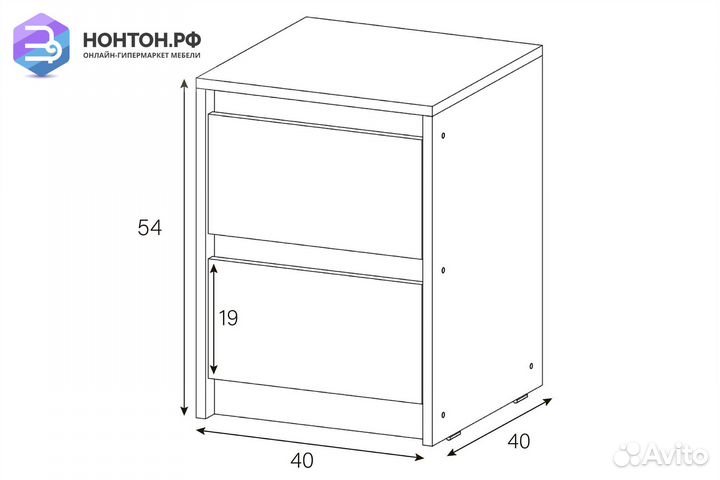 Тумба прикроватная Айден серый