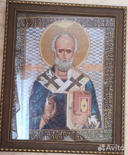 Иконы вышитые крестиком и бисером