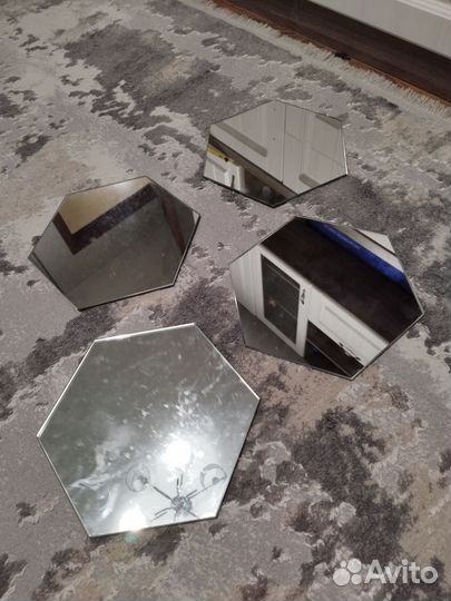 Зеркала шестиугольные 4 шт