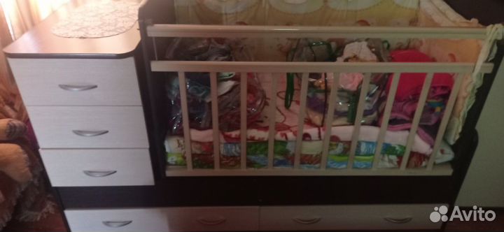 Детская кроватка трансформер с комодом