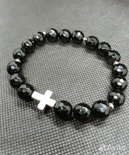 Браслет из натурального камня, оникс