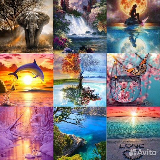 Алмазная мозаика, вышивка