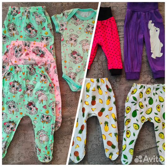 Вещи пакетом для девочки 74-86