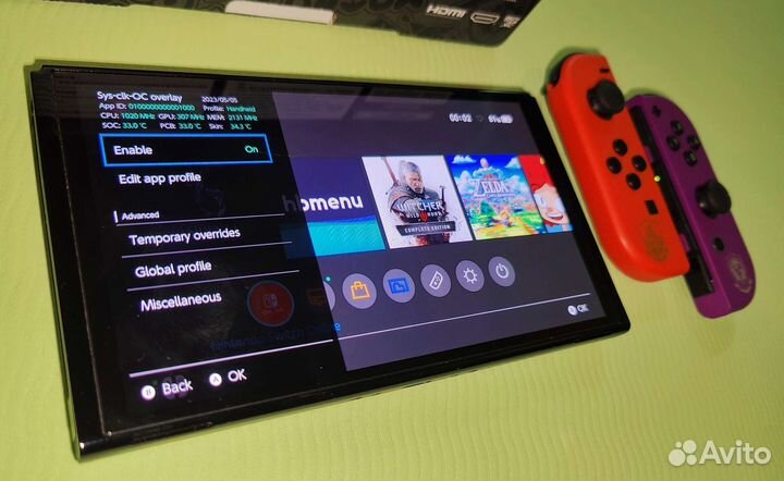 Nintendo switch oled прошит 192 gb