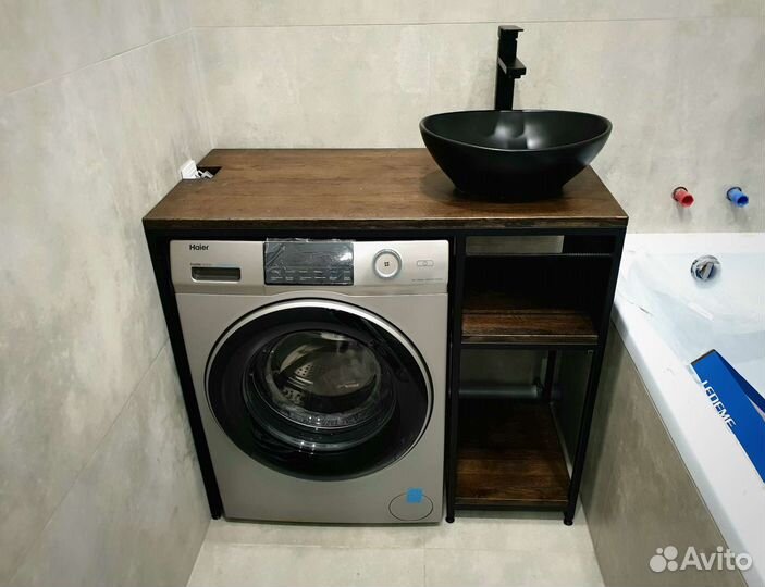 Ванная комната, столешница, дуб, массив, лофт