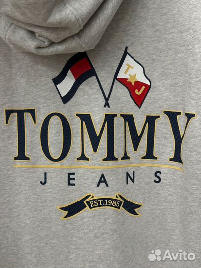 Худи Tommy Jeans Modern Prep Skater Back Logo Silv