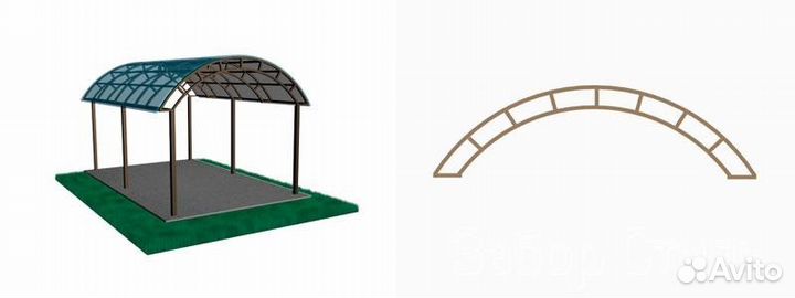 Ферма арочная для навеса