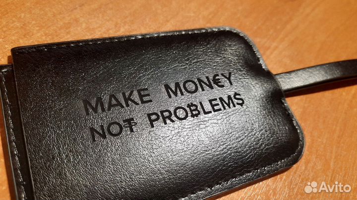 Бирка для чемодана make money not problems мерч