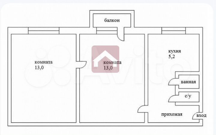 3-к. квартира, 41 м², 3/5 эт.