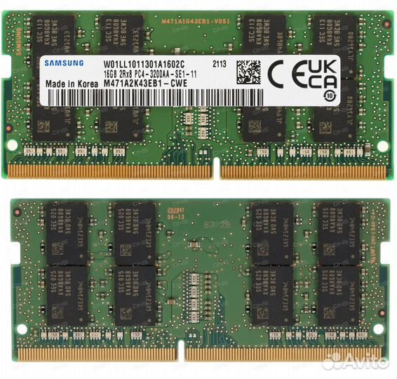 Samsung (M471A2K43EB1-CWE) 16 гб DDR4 (3200 мгц)