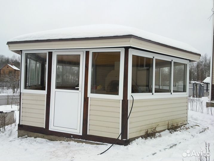 Остекление веранды алюминиевое